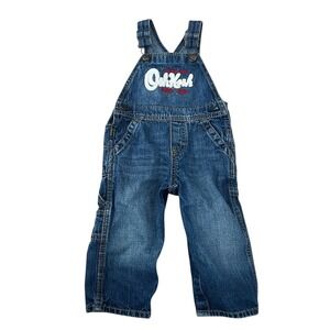 Vintage OshKosh B'gosh Denim Overalls Toddler 18M Carpenter Utility Classic Jean